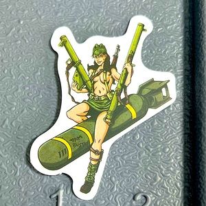 RIDE O DIE Sexy Pinup Gorgeous Sticker Retro Vintage BomberGirl Ace Pilot